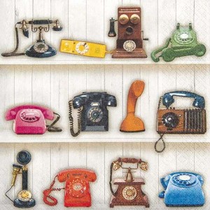Салфетка для декупажа "Давайте позвоним" бумажная, 211531, 33х33 см